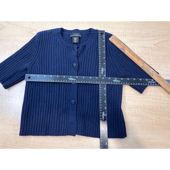 NWOT House Of Harlow Short Sleeve Cardigan Sweater 100% Cashmere Woams Size XS - Picture 5 of 5